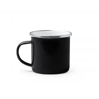 CARDIF - Retro-style metal enamel mug with a capacity of 380 ml