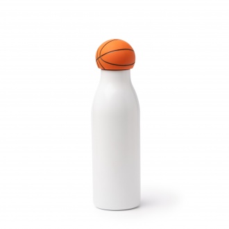 FAFIK - Steel bottle with ball-shaped cap, 550 ml