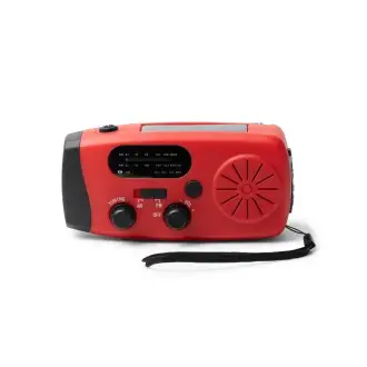 NEVIL - Przenośne radio awaryjne SOS z latarką, powerbankiem, mechanizmem dynamo i panelem słonecznym
