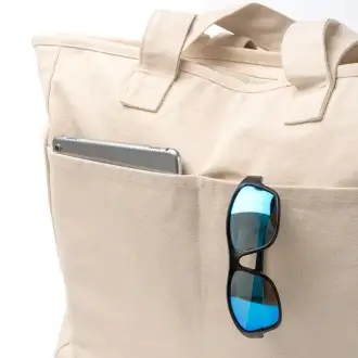 TONGA - Torba z bawełny z recyklingu z podwójnymi uchwytami, 420 g/m²