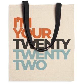 VENETO - Torba bawełniana z kolorowym uchwytem, 140 g/m²