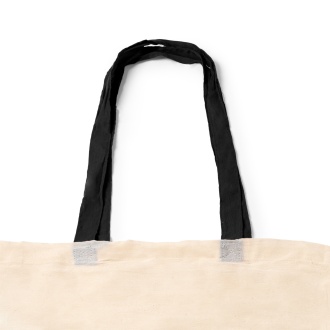 VENETO - Torba bawełniana z kolorowym uchwytem, 140 g/m²