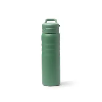 TUXLEY - Butelka z podwójnymi ściankami ze stali nierdzewnej z recyklingu, słomka i uchwyt, 710ml
