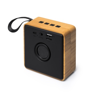 BEMOL - Głośnik Bluetooth 3W z bambusa i tkaniny RPET