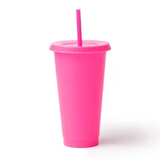 BAKY - Kubek z pokrywką i słomką z PP z recyklingu, 710ml