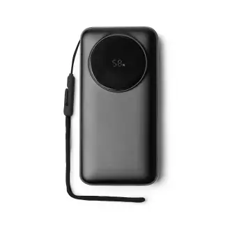 PERAL - Powerbank 20000 mAh, wyświetlacz LED, zintegrowany kabel USB C