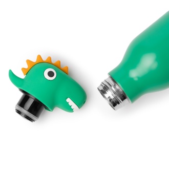 FLYN - Stalowa butelka z podójnymi ściankami z wzorem w zwierzęta, 450ml