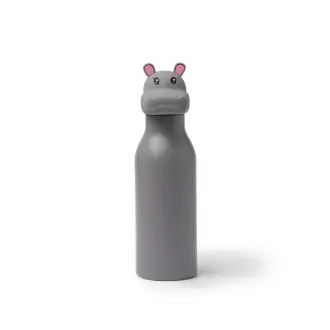 FLYN - Stalowa butelka z podójnymi ściankami z wzorem w zwierzęta, 450ml