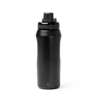 GERALD - Butelka z podwójnymi ściankami ze stali nierdzewnej z recyklingu, zakrętka z uchwytem, 600ml