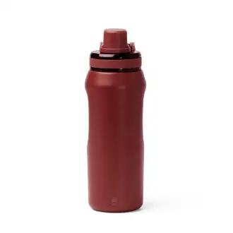 GERALD - Butelka z podwójnymi ściankami ze stali nierdzewnej z recyklingu, zakrętka z uchwytem, 600ml