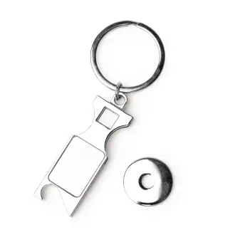 LIBOK - Metal keychain with a shopping cart token