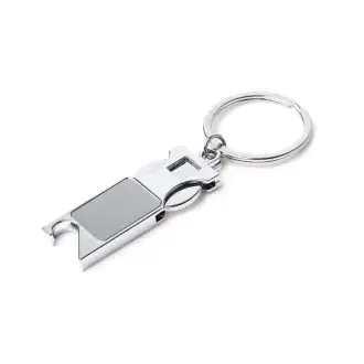 LIBOK - Metal keychain with a shopping cart token