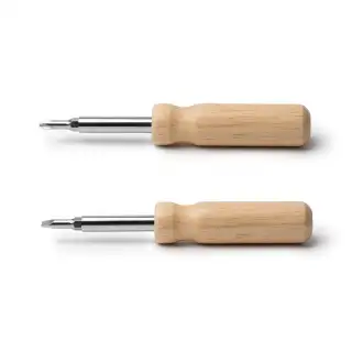 YADOR - Screwdriver with a wooden handle and interchangeable bits