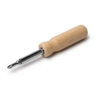YADOR - Screwdriver with a wooden handle and interchangeable bits