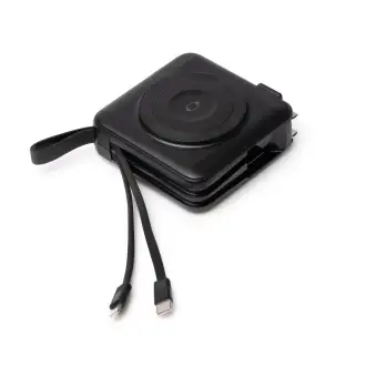 FREMONT - Powerbank bezprzewodowy (3w1) z kablem i adapterami do ładowania, 10 000 mAh
