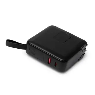 FREMONT - Powerbank bezprzewodowy (3w1) z kablem i adapterami do ładowania, 10 000 mAh