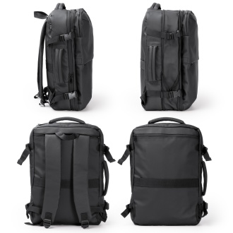 SOPLEX - PU leather backpack with vacuum compression (pump included)