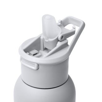 BULGON - Butelka termiczna ze stali nierdzewnej z recyklingu, uchwyt i słomka, 500ml