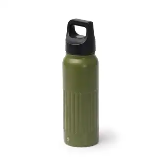 MORONI - Butelka z podwójnymi ściankami ze stali nierdzewnej z recyklingu z uchwytem i otwarciem na przycisk, 500ml