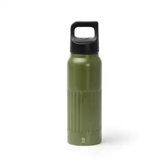 MORONI - Butelka z podwójnymi ściankami ze stali nierdzewnej z recyklingu z uchwytem i otwarciem na przycisk, 500ml