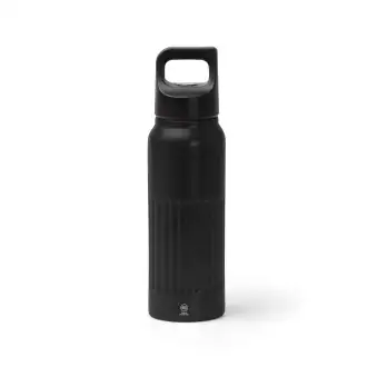 MORONI - Butelka z podwójnymi ściankami ze stali nierdzewnej z recyklingu z uchwytem i otwarciem na przycisk, 500ml