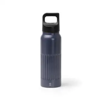 MORONI - Butelka z podwójnymi ściankami ze stali nierdzewnej z recyklingu z uchwytem i otwarciem na przycisk, 500ml