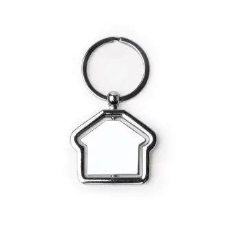 TUDOR - Obrotowy metalowy brelok w kształcie domu