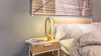 Heng Balance Lamp Ellipse Wood - Lampa z lewitującym włącznikiem