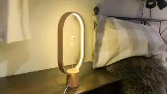 Heng Balance Lamp Ellipse Wood - Lampa z lewitującym włącznikiem