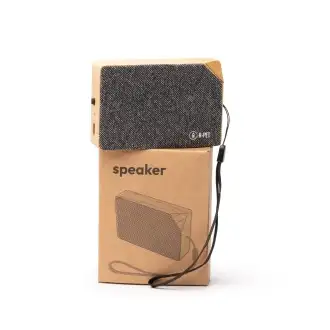 Yunker - A wireless solar-powered speaker made of bamboo and RPET.
