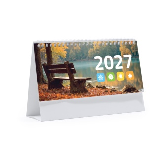 FLINT - Horizontal desk calendar with rings