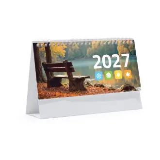 FLINT - Horizontal desk calendar with rings
