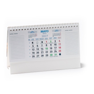 FLINT - Horizontal desk calendar with rings