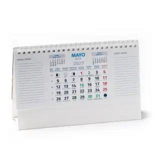 FLINT - Horizontal desk calendar with rings