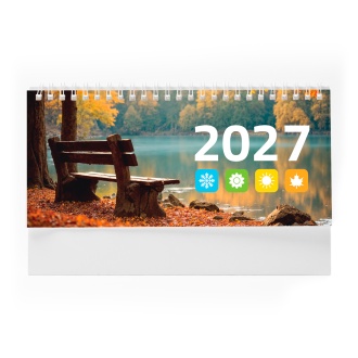FLINT - Horizontal desk calendar with rings