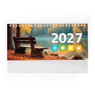 FLINT - Horizontal desk calendar with rings