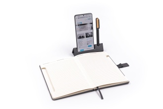 DELUXE NOTES - A5 notebook with pen and phone stand