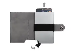 Wally Porto Vegan - Aluminum RFID wallet with vegan case