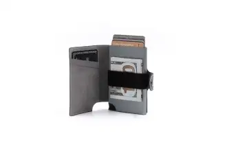 Wally Porto Vegan - Aluminum RFID wallet with vegan case