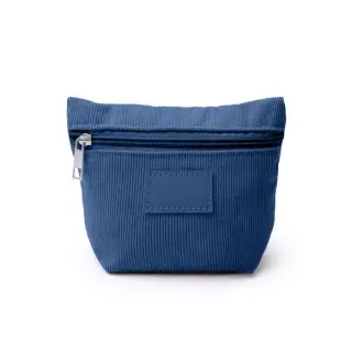 CORDIX - Corduroy makeup bag with a PU patch for branding