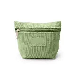 CORDIX - Corduroy makeup bag with a PU patch for branding