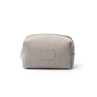 SENTIL - Corduroy makeup bag with a PU patch for labeling
