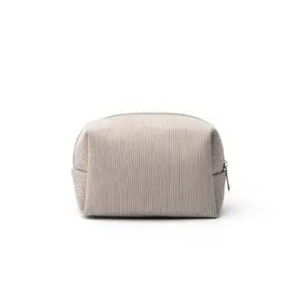 SENTIL - Corduroy makeup bag with a PU patch for labeling