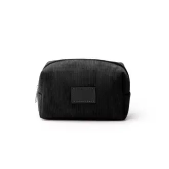 SENTIL - Corduroy makeup bag with a PU patch for labeling