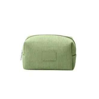 SENTIL - Corduroy makeup bag with a PU patch for labeling