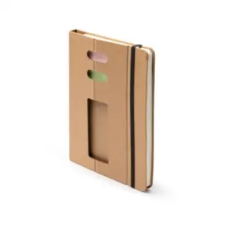 PANKI - A5 notebook with sticky notes and a smartphone holder
