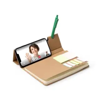 PANKI - A5 notebook with sticky notes and a smartphone holder