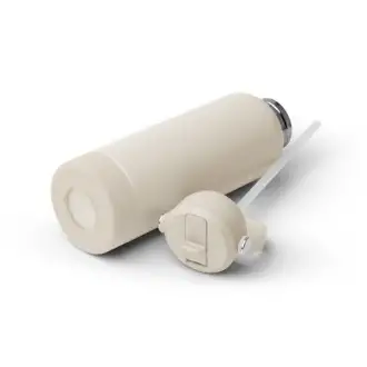 MIDGAR - Recycled stainless steel insulated bottle with a straw and handle, 730 ml