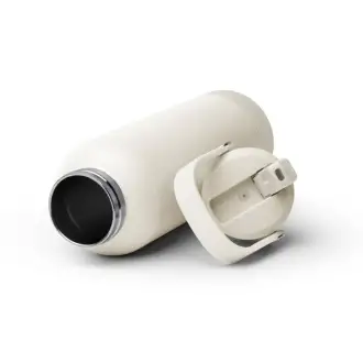 MIDGAR - Recycled stainless steel insulated bottle with a straw and handle, 730 ml