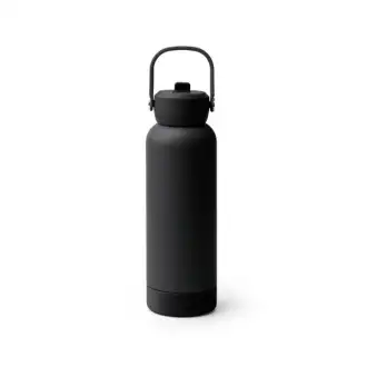 MIDGAR - Recycled stainless steel insulated bottle with a straw and handle, 730 ml